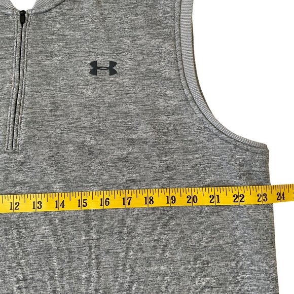Under Armour Men's XL Loose Fit Gray 1/4 Zip Pullover Vest Golf Athletic Wear - Picture 3 of 5